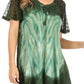 Sakkas Petra Women's Casual Loose Flared Corset Short Sleeve Lace Blouse Top Tunic