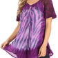 Sakkas Petra Women's Casual Loose Flared Corset Short Sleeve Lace Blouse Top Tunic