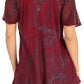 Sakkas Petra Women's Casual Loose Flared Corset Short Sleeve Lace Blouse Top Tunic