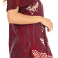 Sakkas Petra Women's Casual Loose Flared Corset Short Sleeve Lace Blouse Top Tunic