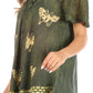 Sakkas Petra Women's Casual Loose Flared Corset Short Sleeve Lace Blouse Top Tunic