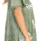 Sakkas Petra Women's Casual Loose Flared Corset Short Sleeve Lace Blouse Top Tunic