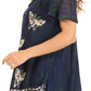 Sakkas Petra Women's Casual Loose Flared Corset Short Sleeve Lace Blouse Top Tunic