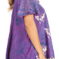 Sakkas Petra Women's Casual Loose Flared Corset Short Sleeve Lace Blouse Top Tunic