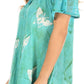 Sakkas Petra Women's Casual Loose Flared Corset Short Sleeve Lace Blouse Top Tunic