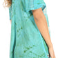 Sakkas Petra Women's Casual Loose Flared Corset Short Sleeve Lace Blouse Top Tunic