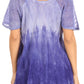 Sakkas Petra Women's Casual Loose Flared Corset Short Sleeve Lace Blouse Top Tunic