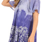 Sakkas Petra Women's Casual Loose Flared Corset Short Sleeve Lace Blouse Top Tunic