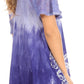 Sakkas Petra Women's Casual Loose Flared Corset Short Sleeve Lace Blouse Top Tunic
