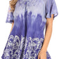 Sakkas Petra Women's Casual Loose Flared Corset Short Sleeve Lace Blouse Top Tunic