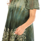 Sakkas Petra Women's Casual Loose Flared Corset Short Sleeve Lace Blouse Top Tunic