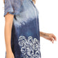 Sakkas Petra Women's Casual Loose Flared Corset Short Sleeve Lace Blouse Top Tunic