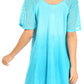 Sakkas Petra Women's Casual Loose Flared Corset Short Sleeve Lace Blouse Top Tunic