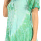 Sakkas Petra Women's Casual Loose Flared Corset Short Sleeve Lace Blouse Top Tunic