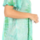 Sakkas Petra Women's Casual Loose Flared Corset Short Sleeve Lace Blouse Top Tunic
