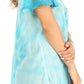 Sakkas Petra Women's Casual Loose Flared Corset Short Sleeve Lace Blouse Top Tunic