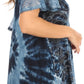 Sakkas Petra Women's Casual Loose Flared Corset Short Sleeve Lace Blouse Top Tunic