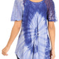 Sakkas Petra Women's Casual Loose Flared Corset Short Sleeve Lace Blouse Top Tunic