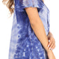 Sakkas Petra Women's Casual Loose Flared Corset Short Sleeve Lace Blouse Top Tunic