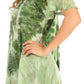 Sakkas Petra Women's Casual Loose Flared Corset Short Sleeve Lace Blouse Top Tunic