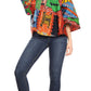 Sakkas Abree Off-shoulder Short Sleeve  Blouse Top Ankara Wax Dutch African Print