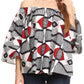 Sakkas Abree Off-shoulder Short Sleeve  Blouse Top Ankara Wax Dutch African Print