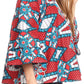 Sakkas Abree Off-shoulder Short Sleeve  Blouse Top Ankara Wax Dutch African Print