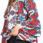 Sakkas Abree Off-shoulder Short Sleeve  Blouse Top Ankara Wax Dutch African Print