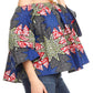 Sakkas Abree Off-shoulder Short Sleeve  Blouse Top Ankara Wax Dutch African Print
