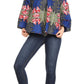 Sakkas Abree Off-shoulder Short Sleeve  Blouse Top Ankara Wax Dutch African Print