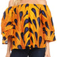 Sakkas Abree Off-shoulder Short Sleeve  Blouse Top Ankara Wax Dutch African Print