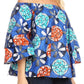 Sakkas Abree Off-shoulder Short Sleeve  Blouse Top Ankara Wax Dutch African Print
