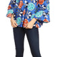 Sakkas Abree Off-shoulder Short Sleeve  Blouse Top Ankara Wax Dutch African Print
