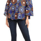Sakkas Abree Off-shoulder Short Sleeve  Blouse Top Ankara Wax Dutch African Print