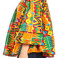 Sakkas Abree Off-shoulder Short Sleeve  Blouse Top Ankara Wax Dutch African Print