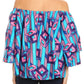 Sakkas Abree Off-shoulder Short Sleeve  Blouse Top Ankara Wax Dutch African Print
