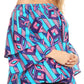 Sakkas Abree Off-shoulder Short Sleeve  Blouse Top Ankara Wax Dutch African Print