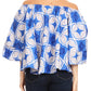 Sakkas Abree Off-shoulder Short Sleeve  Blouse Top Ankara Wax Dutch African Print