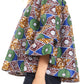 Sakkas Abree Off-shoulder Short Sleeve  Blouse Top Ankara Wax Dutch African Print