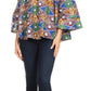 Sakkas Abree Off-shoulder Short Sleeve  Blouse Top Ankara Wax Dutch African Print