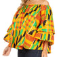 Sakkas Abree Off-shoulder Short Sleeve  Blouse Top Ankara Wax Dutch African Print