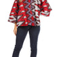 Sakkas Abree Off-shoulder Short Sleeve  Blouse Top Ankara Wax Dutch African Print