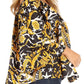 Sakkas Abree Off-shoulder Short Sleeve  Blouse Top Ankara Wax Dutch African Print