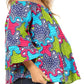 Sakkas Abree Off-shoulder Short Sleeve  Blouse Top Ankara Wax Dutch African Print