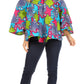 Sakkas Abree Off-shoulder Short Sleeve  Blouse Top Ankara Wax Dutch African Print
