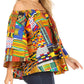 Sakkas Abree Off-shoulder Short Sleeve  Blouse Top Ankara Wax Dutch African Print