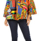 Sakkas Abree Off-shoulder Short Sleeve  Blouse Top Ankara Wax Dutch African Print