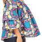 Sakkas Abree Off-shoulder Short Sleeve  Blouse Top Ankara Wax Dutch African Print