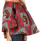 Sakkas Abree Off-shoulder Short Sleeve  Blouse Top Ankara Wax Dutch African Print