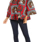 Sakkas Abree Off-shoulder Short Sleeve  Blouse Top Ankara Wax Dutch African Print